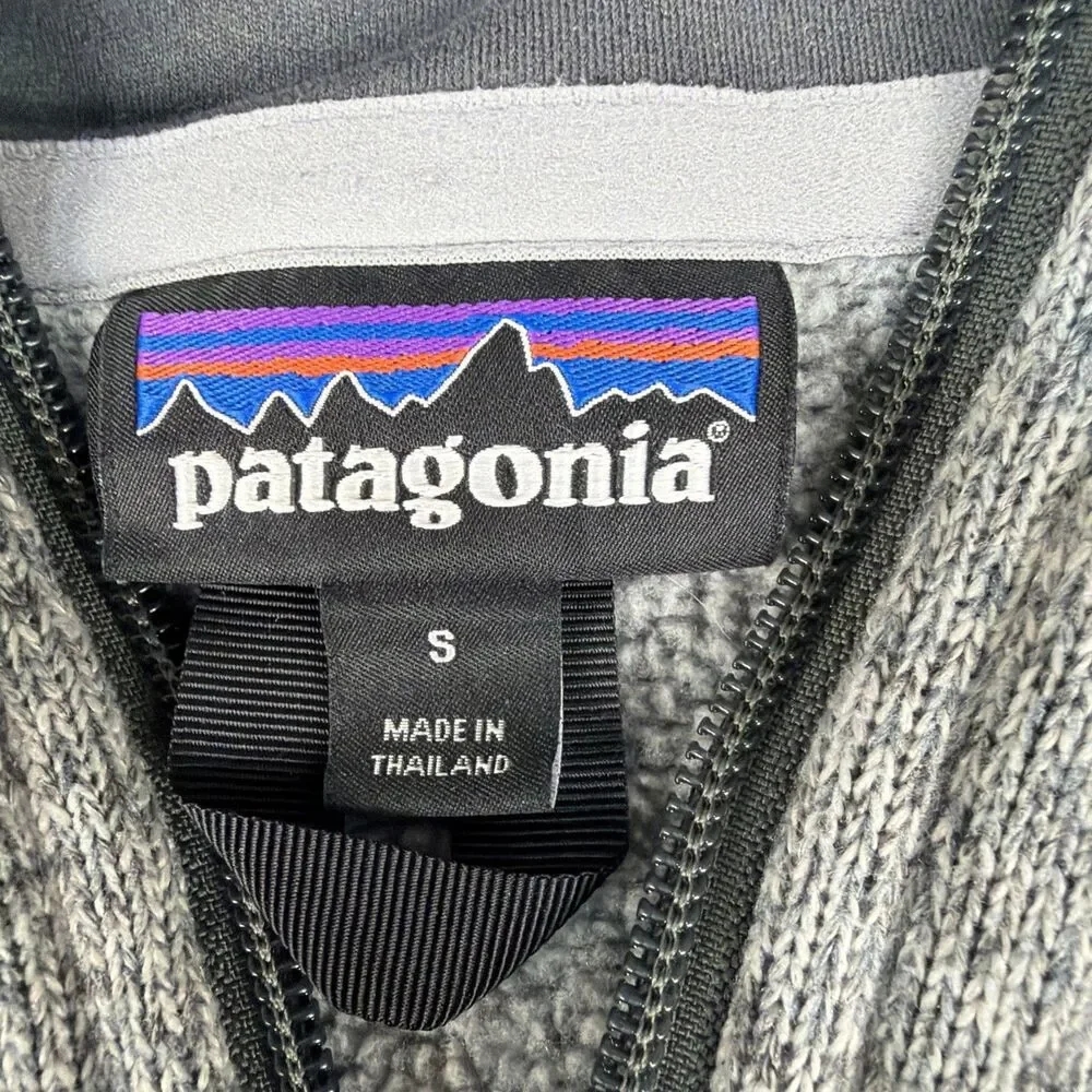Patagonia Better Sweater Men's 1/4 Zip Fleece Pullover NICKEL / FORGE GREY S